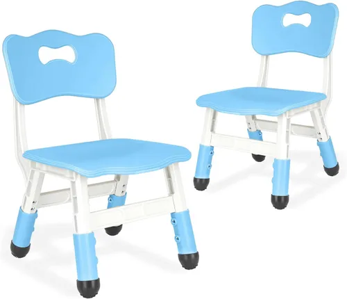 Miniatura 16 de Silla para niños de altura ajustable, sillas para niños de 2 a 8 años con fundas para pies para el hogar, aula, jardín de infantes y lugares