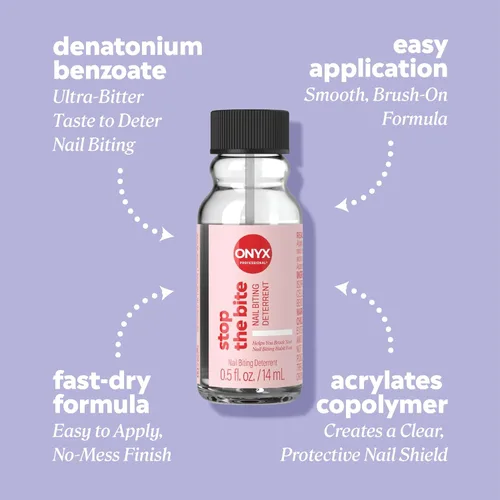 Miniatura 3 de Onyx Professional Stop the Bite - Esmalte de prevención de mordeduras de uñas, 0.5 onzas líquidas, fabricado en Estados Unidos, deja de morderse