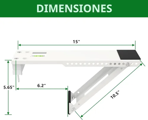 Miniatura 2 de Soporte de aire acondicionado de ventana, soportes universales de ventana de unidad de CA, ligeros, hasta 85 libras.