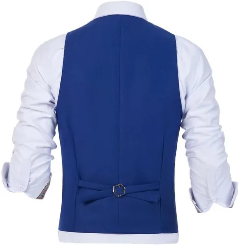 Miniatura 3 de Chaleco de traje para hombre, chaleco de negocios, chaleco de vestir formal para hombres con 4 botones de ajuste delgado