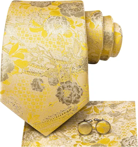 Miniatura 74 de Dubulle Corbata tejida de cachemira para hombre y gemelos de pañuelo para hombre, conjunto de gemelos para boda formal y negocios