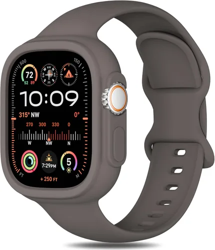 Miniatura 19 de Keebowz Funda Protectora de Silicona Compatible con Apple Watch de 38mm 40mm 41mm 42mm 44mm 45mm 46mm 49mm, Mujeres y Hombres, Correa Deportiva