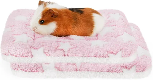 Miniatura 11 de Amakunft 2 Piezas Alfombrillas Lavables para Cama de Conejillo de Indias, Almohadilla de Cama de Invierno de Conejo para Interiores, Colchón Cálido
