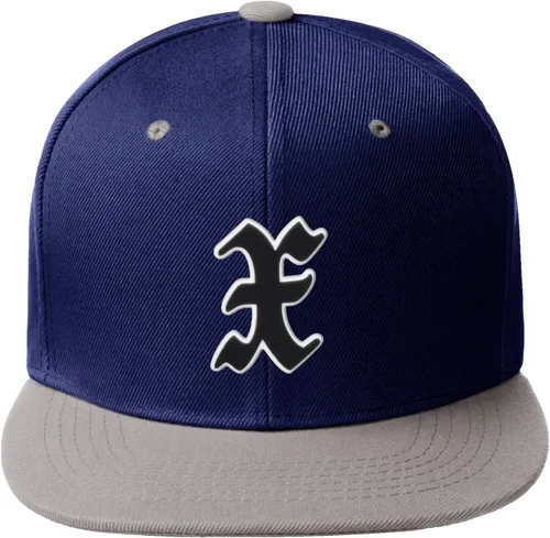 Miniatura 682 de Daxton Gorra clásica con visera de billete plano con letras del alfabeto inglés antiguo de la A a la Z