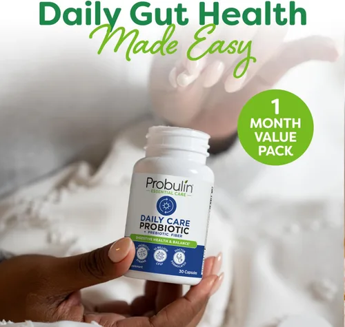 Miniatura 4 de Probulin Suplemento probiótico de cuidado diario, cápsulas de apoyo para la salud digestiva, intestinal e inmune para hombres y mujeres, 10 mil