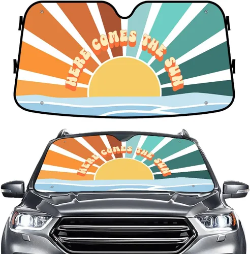 Miniatura 33 de GENANY Parasol divertido para parabrisas de la familia de perros de pastor alemán para automóvil, SUV, camión (55 x 30 pulgadas), parasol
