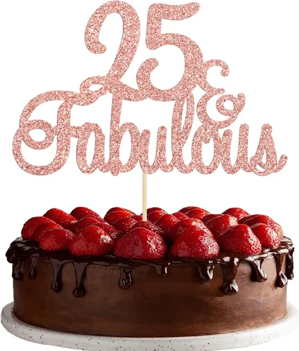 Miniatura 13 de Gyufise 1 decoración de pastel de 10 y fabulosa decoración de pastel de oro rosa con purpurina de diez y fabulosos adornos para tartas de feliz 10º