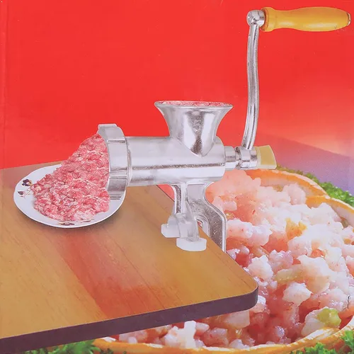 Miniatura 5 de Wakects Picadora de carne manual, Picadora de carne de mano con abrazadera de mesa de acero, Relleno de embutidor de salchichas, Máquina