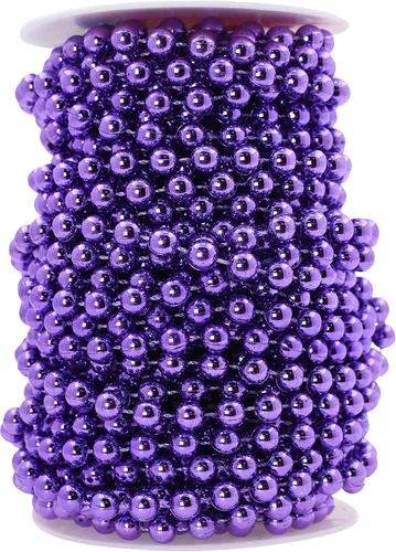 Miniatura 30 de Mandala Crafts Rollo de cadena de perlas negras de 0.157 pulgadas (0.157 in), guirnalda de perlas de 44 yardas para decoración de bodas, arreglos