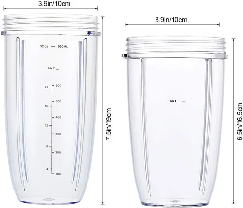 Miniatura 3 de Piezas de repuesto para licuadora Nutribullet, tazas de 32 oz y 24 oz con cuchilla extractora de repuesto, compatible con licuadoras Nutri Bullet