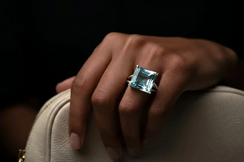 Miniatura 4 de Exquisito anillo de topacio – Banda rellena de oro de 14 quilates con topacio azul – Piedra natal de noviembre – Tallas 3 – 12.5 – Joyería hecha a