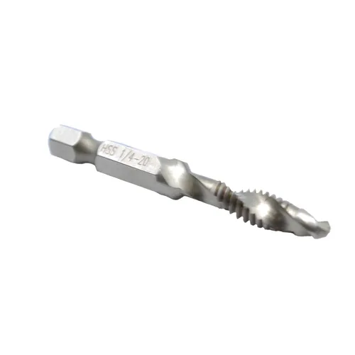 Miniatura 4 de TMAX Broca combinada de 2 piezas 1/4-20 y grifo multiuso desbarbado avellanador hexagonal