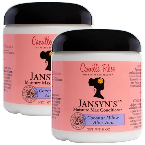 Miniatura 8 de Camille Rose Acondicionador, Jansyn's Moisture Max – desenredante, acondicionador profundo para cabello seco y dañado, control de encrespamiento, 8