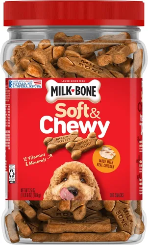 Miniatura 8 de Milk-Bone Golosinas blandas y masticables con receta de pollo para perros, 25 onzas (1 unidad)