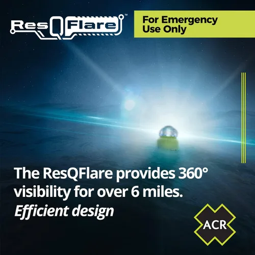 Miniatura 6 de ACR ResQFlare Señal de emergencia electrónica E-Flare y bandera, reemplazo aprobado por USCG para bengalas pirotécnicas - ACR 3966
