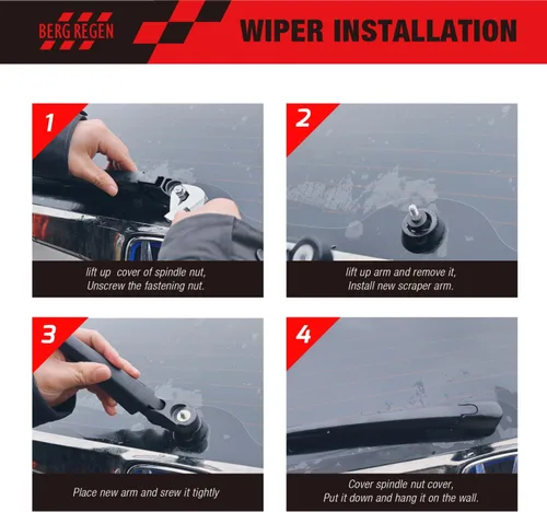 Miniatura 5 de BERG REGEN® Juego de limpiaparabrisas trasero de repuesto para Nissan Rogue 2013 2012 2011 2010 2009 2008 Juke 2016-2011 Accesorios OE: 28780-JM00A