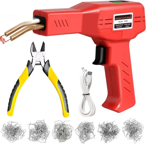 Miniatura 9 de ATOLS Soldador de plástico, 1000 grapas, Kit de soldadura de plástico, Kit de grapadora en caliente, Kit de pistola de soldadura de plástico, Kit