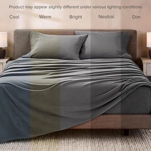 Miniatura 8 de Bare Home Juego de sábanas de forro polar súper suave, tamaño California King, forro polar extra afelpado, sábanas de cama sin pelusas, calidez 03