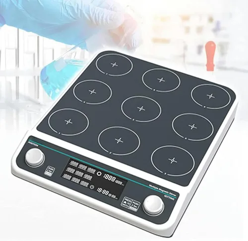 Miniatura 7 de Multi-Position Magnetic Stirrer, Laboratory Magnetic Mixer, Synchronizable & Asynchronous Run, Strong Magnetic Force, Rotating Speed/Timing(Mms4)