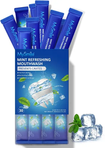 Miniatura 14 de MySmile - Enjuague bucal para dientes sensibles, lavado bucal nano hidroxiapatita, tamaño de viaje, sin flúor ni alcohol, remineralizante para mayor
