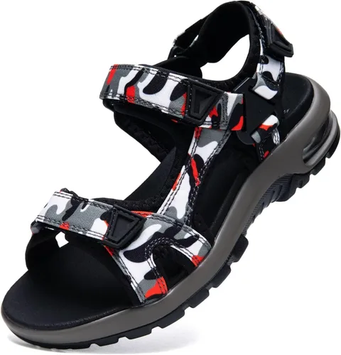 visionreast Sandalias deportivas de moda para niños, con estampado de camuflaje, sandalias deportivas al aire libre, sandalias casuales para la playa