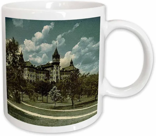 Miniatura 10 de 3dRose Old Main Building at The University of Texas at Austin in 1903 - Taza de dos tonos, 11 onzas, color negro