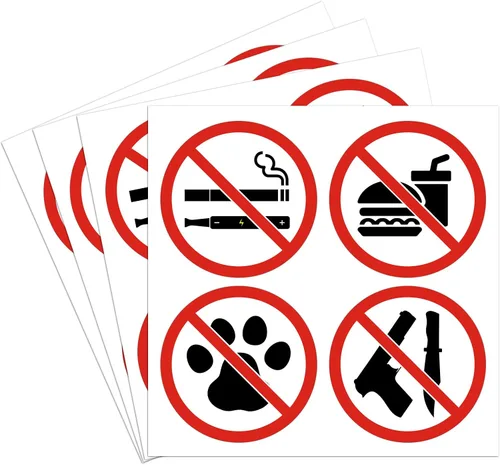 Miniatura 14 de dealzEpic - Adhesivo con texto en inglés "Do Not Touch" - Adhesivo autoadhesivo redondo de vinilo autoadhesivo - 1.6 in (1.57 pulgadas) de diámetro