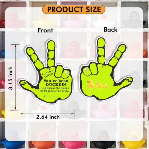 Miniatura 2 de Etiquetas de pato Tarjetas con texto en inglés «You've Been Ducked» Paquete de 30 tarjetas de juego de pato, pato, pato, pato, pato, tarjeta