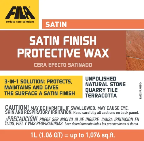 Miniatura 2 de FILA Surface Care Solutions Cera de piso con acabado satinado satinado, 1 cuarto de galón