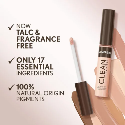 Miniatura 6 de Covergirl Corrector invisible limpio, ligero, hidratante, fórmula vegana, beige claro 107, 0.23 onzas 107 Beige Claro