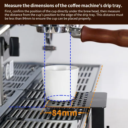 Miniatura 4 de watchget Bastidor de pesaje de café electrónico, altura ajustable, acero inoxidable, báscula de café, soporte para máquina de café expreso, bastidor