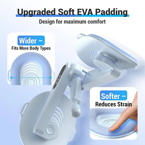 Miniatura 4 de Entrenador de muslos con ajuste de resistencia, dispositivos de ejercicio de suelo pélvico con pantalla LED, ejercitador interior de muslo con Azul