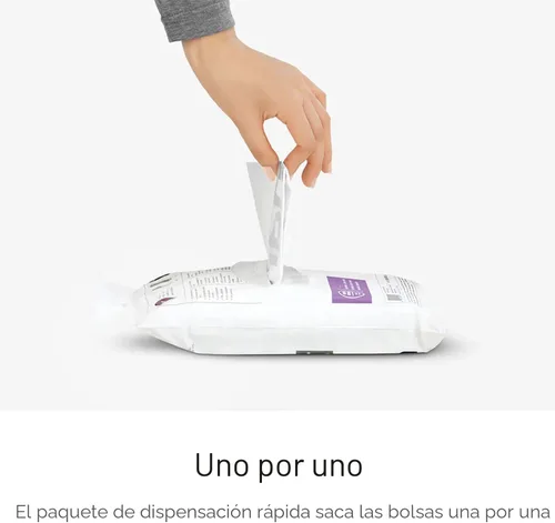Miniatura 5 de simplehuman Code M - 100 forros de ajuste personalizado, bolsas de basura de cocina con cordón, dispensador uno por uno sin desorden, extra grueso