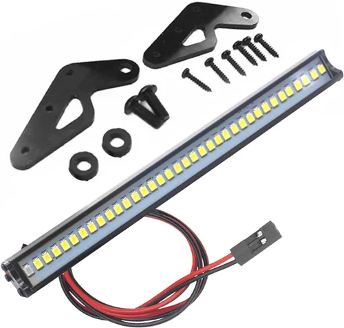 ShareGoo Lámpara de techo de metal superbrillante de 36 luces LED compatibles con Traxxas TRX-4 90046 D90 Axial SCX10 1/10 RC Crawler, 5.9 pulgadas