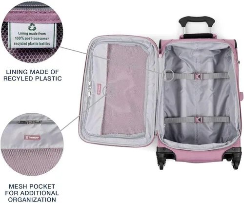 Miniatura 152 de Travelpro Maxlite 5 - Juego de 2 piezas de equipaje de mano de tela, expandibles con 4 ruedas giratorias, bolso blando para debajo del asiento, Negro