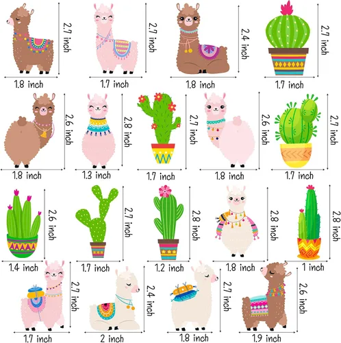 Miniatura 3 de Decoración para cupcakes de cactus, llama, alpaca, cactus, pasteles, decoraciones para fiesta mexicana, fiesta de cumpleaños, suministros de fiesta