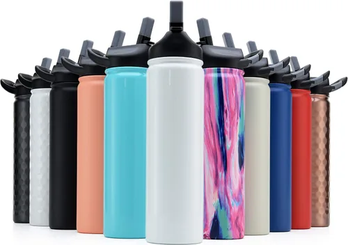 Miniatura 4 de Seriously Ice Cold SIC - Termos de botella de agua aislada de 27 onzas, acero inoxidable al vacío de triple capa, sin BPA, tapa de boca ancha