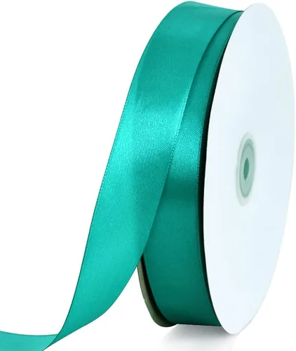 Miniatura 57 de TONIFUL 1-1/2 Pulgadas (40mm) x 100 Yardas de Cinta de Satén Verde Oscuro Ancha de Tela Sólida para Envolver Regalos, Cinta para Silla, Cinta
