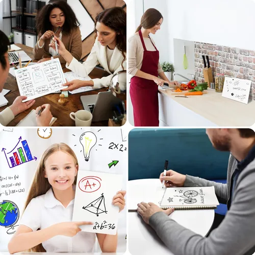 Miniatura 7 de Board Geeks Mini pizarra de borrado en seco para niños, paquete de 3, pizarras blancas pequeñas de 9 x 12 pulgadas para estudiantes y profesores