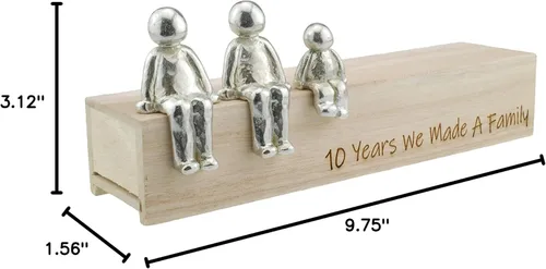Miniatura 4 de Idea para el 10º aniversario – 10 años hicimos una familia 100% – Elige tu regalo de combinación familiar (1 niño)