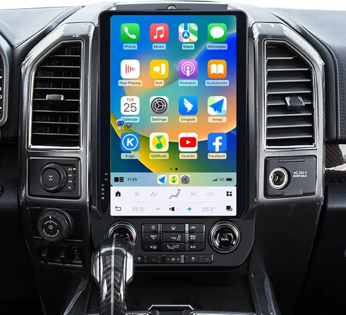 Radio de coche con pantalla táctil de 14.4 pulgadas para Ford Raptor F150 2015-2020 Android Auto Reproductor multimedia estéreo de navegación GPS