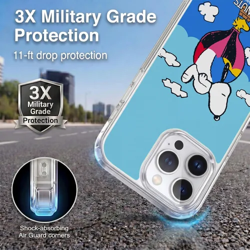 Miniatura 3 de Head Case Designs Funda de gel con licencia oficial de Peanuts Snoopy & Woodstock Balloon Halfs and Laughs [protección de grado militar] compatible