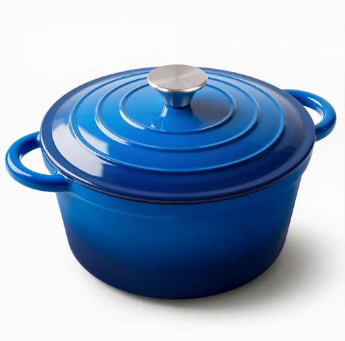 Miniatura 25 de Miereirl Olla Holandesa Esmaltada de 6.5 Cuartos con Tapa, Olla Holandesa de Hierro Fundido con Asas Dobles para Hornear Pan, Cocinar, Utensilios