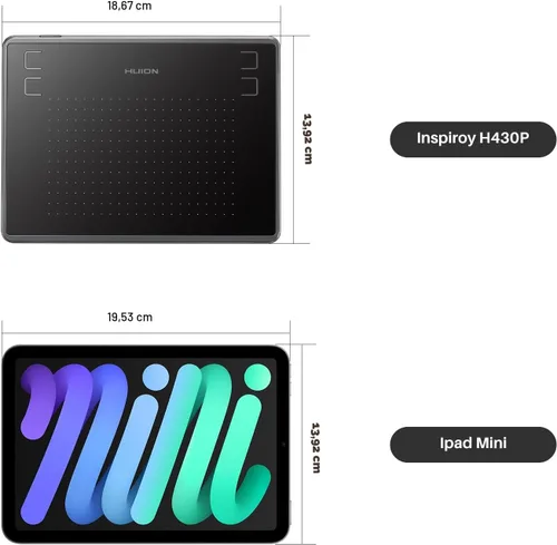Miniatura 2 de HUION Inspiroy H430P - Tableta gráfica de 4.8 x 3 con lápiz sin batería, 4 teclas de acceso rápido, tableta artística para dibujar, escribir