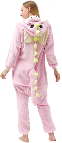 Miniatura 2 de Afoxsos Pijama de dinosaurio verde para mujer, disfraz de cosplay