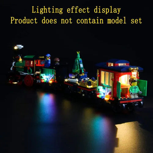 Miniatura 5 de GEAMENT Kit de luces LED compatible con Lego Winter Holiday Train - Juego de iluminación para el modelo de construcción Creator 10254