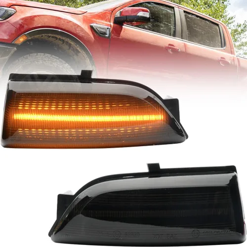 Ranger - Lámparas LED de espejo lateral para Ford Ranger Lariat ámbar 2019 2020 2021 2022 2023 Luz LED de estacionamiento de conducción ámbar Lente