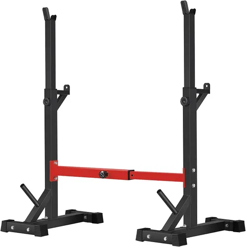BangTong&Li Soporte para sentadillas, estante para pesas, soporte de prensa de banco, soporte para gimnasio en casa, soporte de peso ajustable de