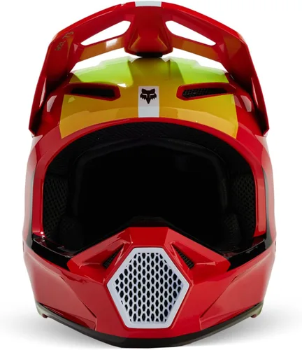 Miniatura 7 de Fox Racing Casco de motocross unisex V1, rojo fluorescente, talla L