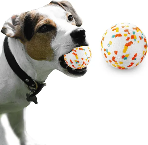 Pelotas para perros, pelota de juguete indestructible para perros masticadores agresivos, pelota interactiva duradera de alta elasticidad para
